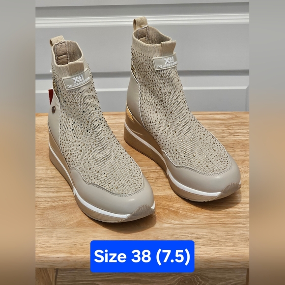 XTI Shoes - Xti The Urban Brand Wedge Ankle Booty with Rhinestones, NWT, Size 38 (7.5)